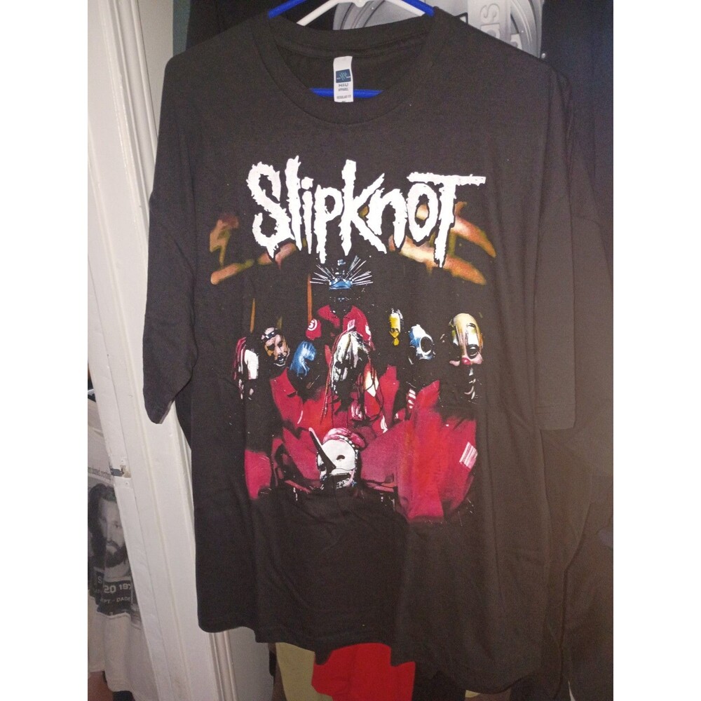 RARE SLIPKNOT ART VINTAGE VTG METAL ROCK TEE debut album SIZE LARGE